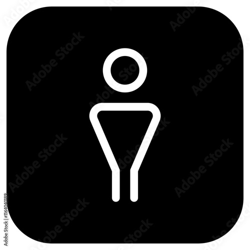 Editable male restroom vector icon. Part of a big icon set family. Perfect for web and app interfaces, presentations, infographics, etc