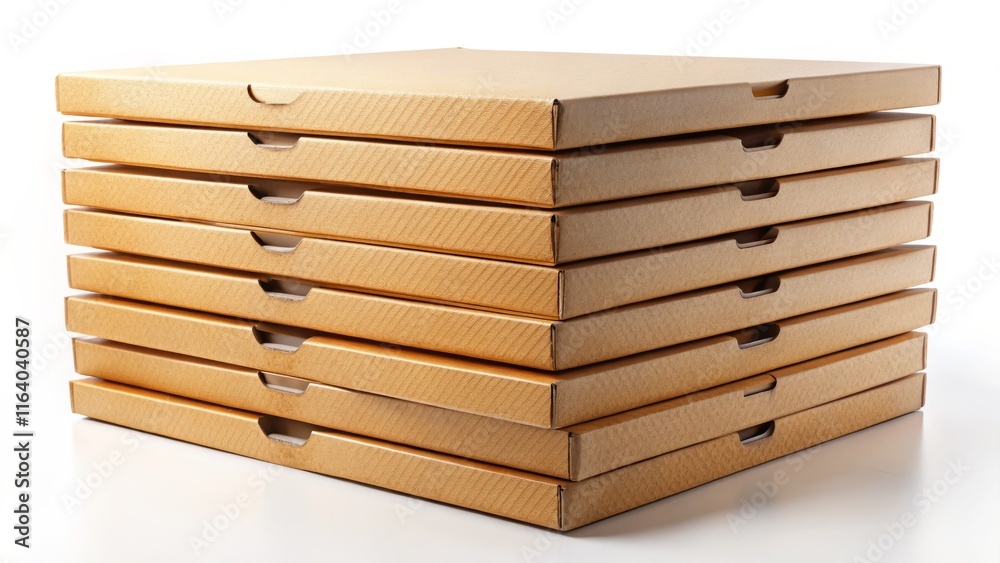 Stack of Empty Pizza Boxes on White Background - High Resolution Stock Photo Stack of Empty Pizza Boxes on White Background - High Resolution Stock Photo