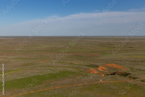 Bolshoe Bogdo mountain (or Big Bogdo mountain). Baskunchak Nature Reserve, Astrakhan region, Russia photo