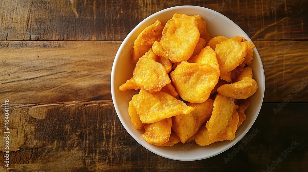 Crispy yellow banana fritters deep fried in coconut oil served in a bowl perfect for tea time snacks and indulgent treats Crispy yellow banana fritters deep fried in coconut oil served in a bowl perfect for tea time snacks and indulgent treats