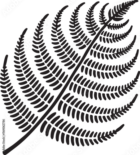 isolated Silver Fern Vector, Silver Fern silhouette, Silver Fern icon set  for logo ,Vector illustration, Vector Graphic,Silver Fern EPS 10 , clip art work