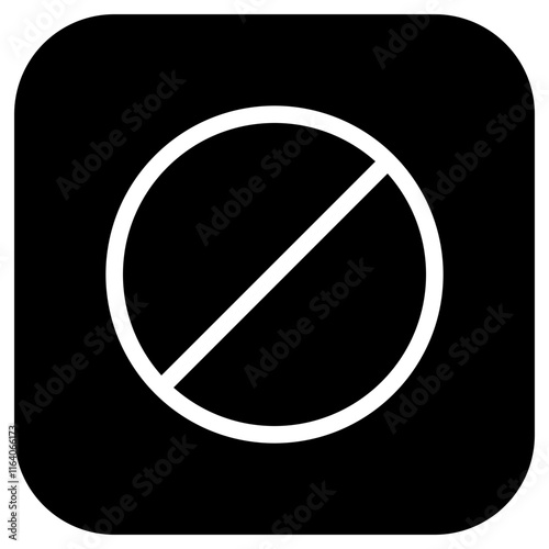 Editable vector stop prohibitions block icon. Part of a big icon set family. Perfect for web and app interfaces, presentations, infographics, etc