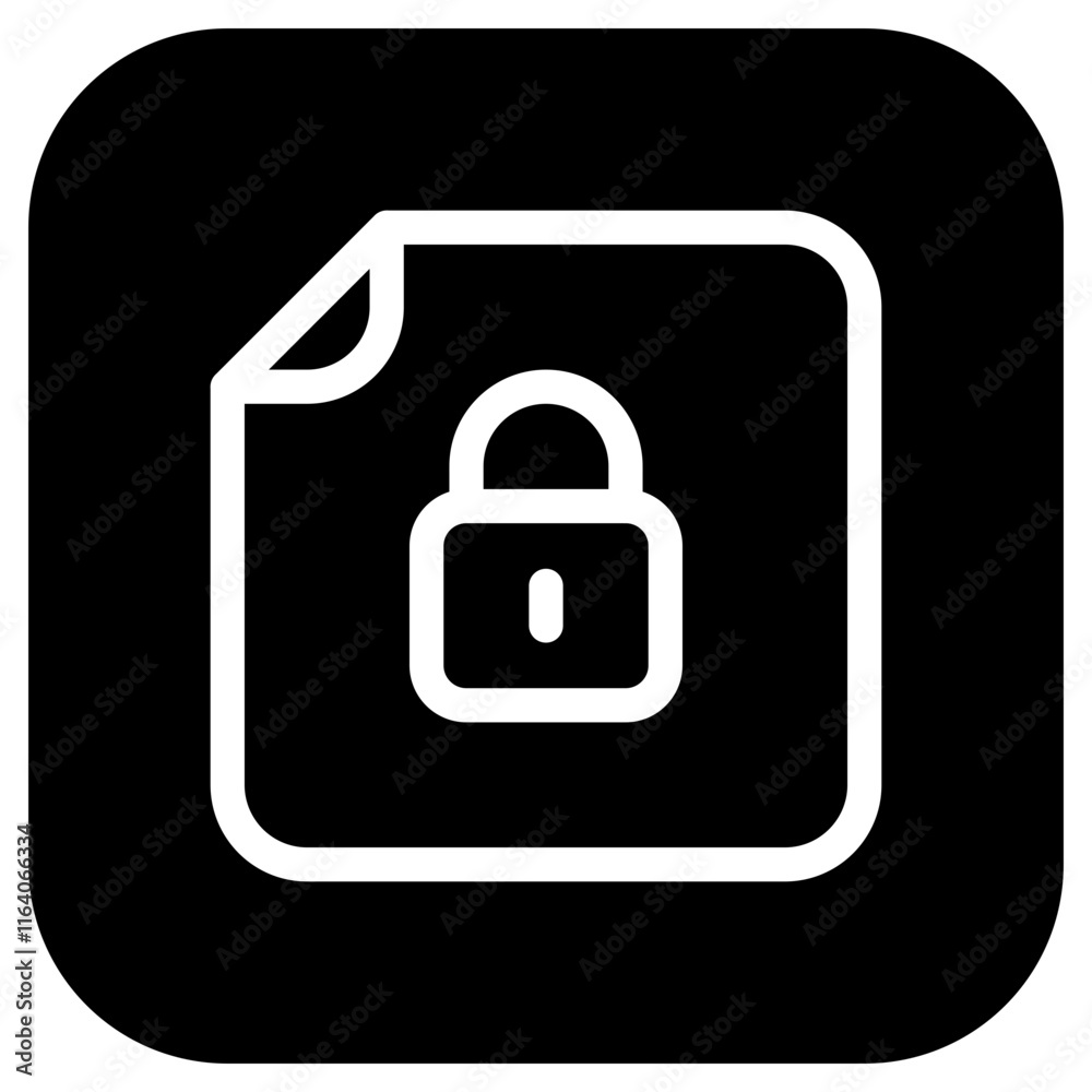 Editable vector password protected file icon. Part of a big icon set family. Perfect for web and app interfaces, presentations, infographics, etc Editable vector password protected file icon. Part of a big icon set family. Perfect for web and app interfaces, presentations, infographics, etc