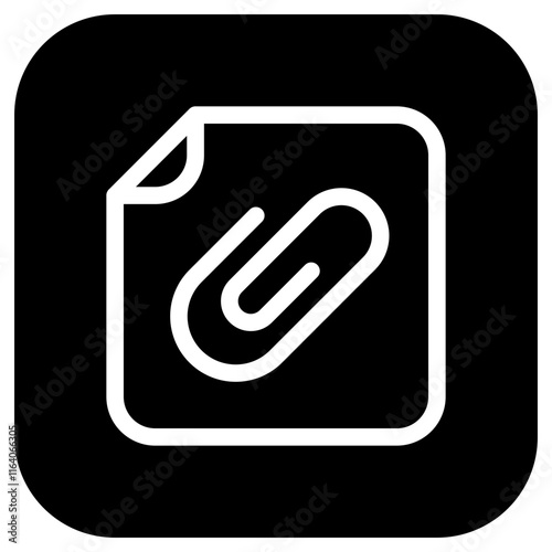 Editable vector attachment file icon. Part of a big icon set family. Perfect for web and app interfaces, presentations, infographics, etc