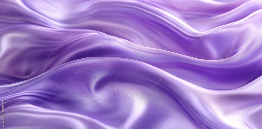 Fototapeta premium A smooth, flowing fabric in shades of purple, creating a soft and elegant texture.