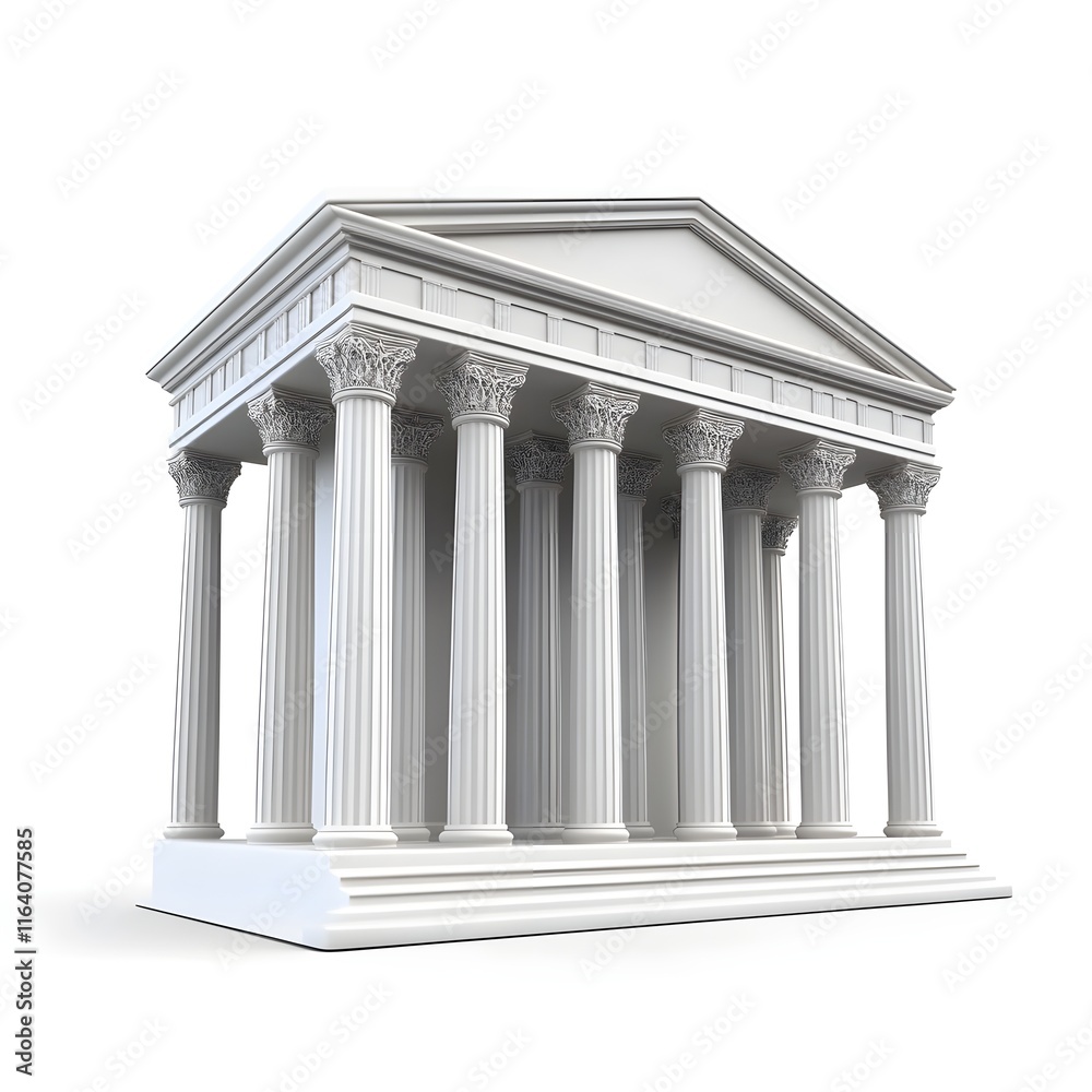 Fototapeta premium White building with columns and a dome