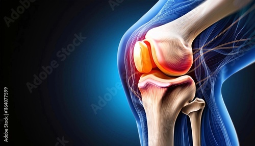 Magnetic resonance imaging or MRI of knee joint. This diagnostic technique is crucial for assessing ligaments, cartilage, and identifying issues like tears or inflammation.	