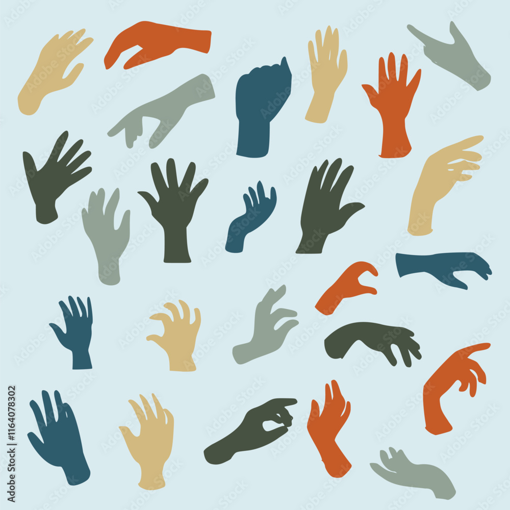 Fototapeta premium set of hand gesture design element