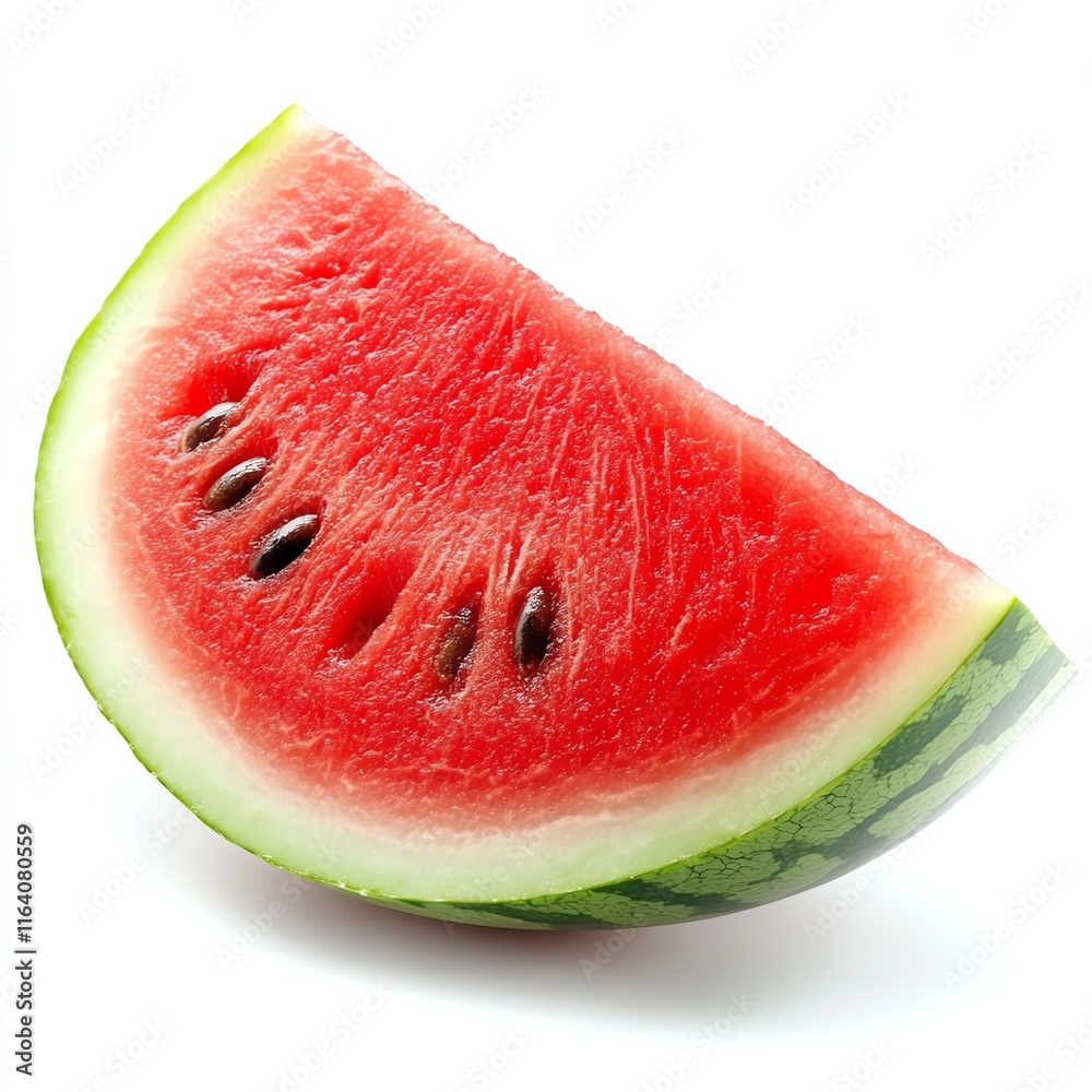 Fresh watermelon slice on a white isolated background. Fresh watermelon slice on a white isolated background.