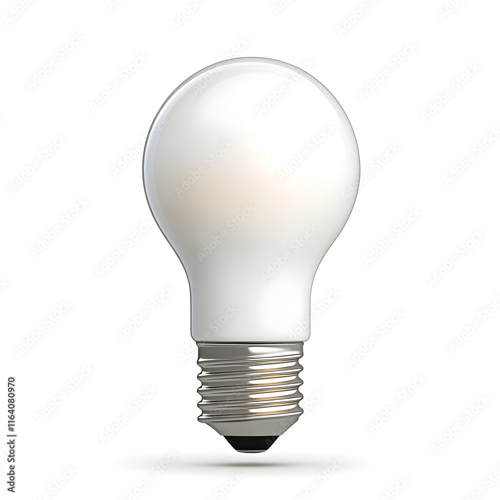 Light bulb is shown in a white background Light bulb is shown in a white background