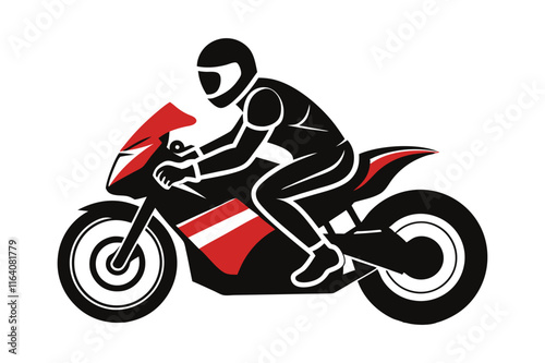 person riding a motorcycle vector illustration 