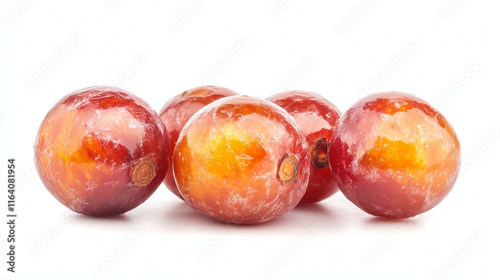 Fresh plums on a white isolate background, showcasing vibrant colors and textures. Fresh plums on a white isolate background, showcasing vibrant colors and textures.