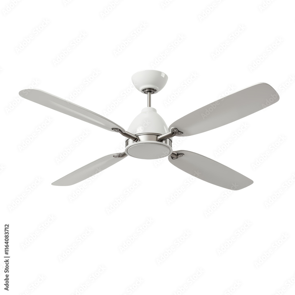 Sleek Modern White Ceiling Fan with Elegant Blades Sleek Modern White Ceiling Fan with Elegant Blades