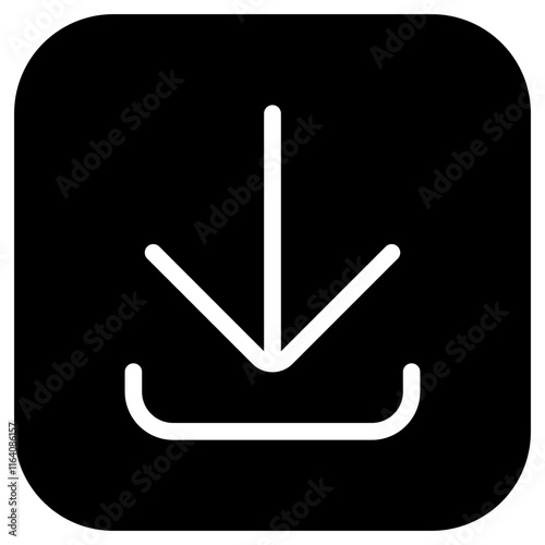 Editable vector download arrow icon. Part of a big icon set family. Perfect for web and app interfaces, presentations, infographics, etc