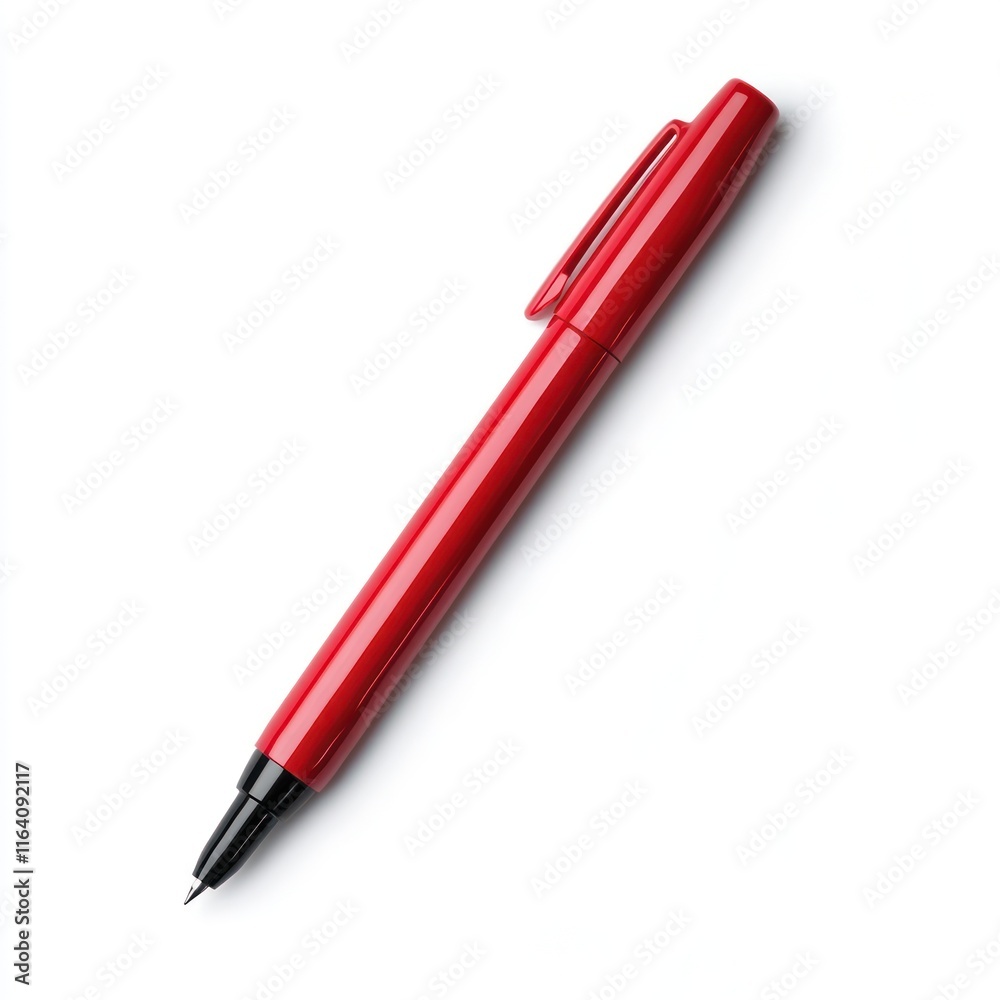 Red marker Isolated on White Background Generative AI Red marker Isolated on White Background Generative AI