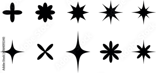 Set of silhouettes of splashes. EPS-10.