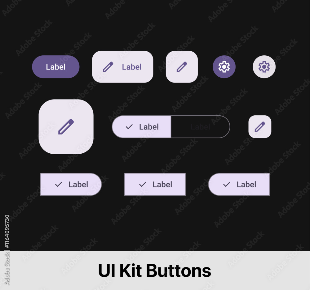 Mobile UI kit Buttons, vector asset, user interface template with realistic design Mobile UI kit Buttons, vector asset, user interface template with realistic design