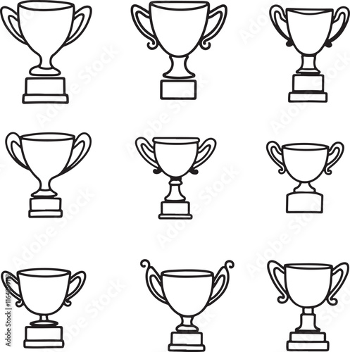 Trophy icon. Trophy cup, winner cup, victory cup icon. Reward symbol sign for web and mobile.