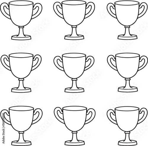 Trophy icon. Trophy cup, winner cup, victory cup icon. Reward symbol sign for web and mobile.