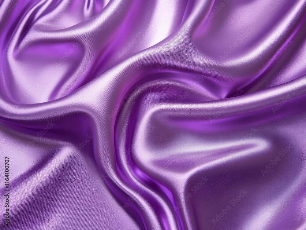 Fototapeta premium A close-up of smooth, flowing purple satin fabric showcasing its texture and sheen.