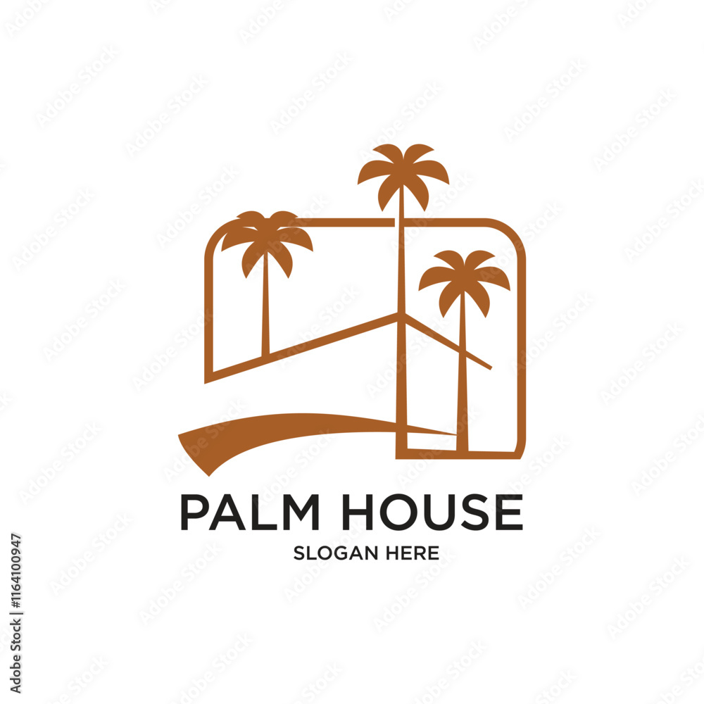 Obraz premium Housing logo design simple concept Premium Vector