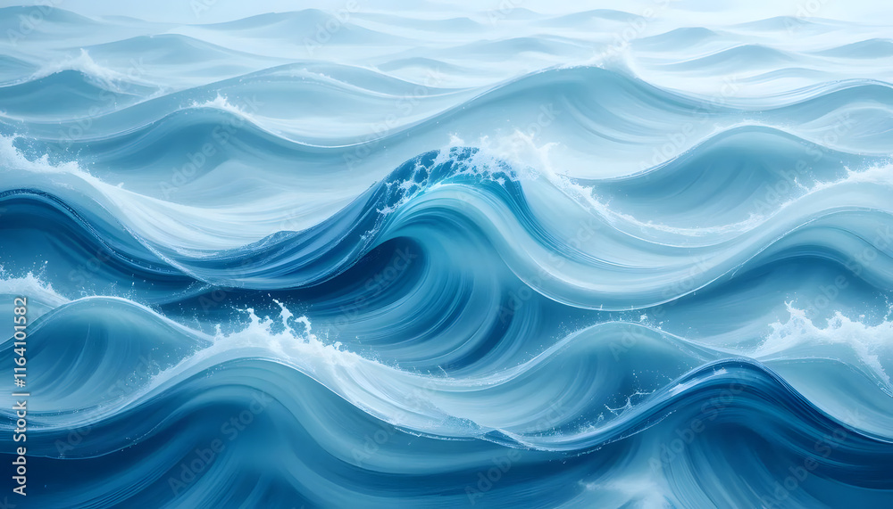 Abstract artwork of blue ocean waves forming fluid patterns, symbolizing motion, water, and tranquility, great for creative designs and peaceful visual compositions. Abstract artwork of blue ocean waves forming fluid patterns, symbolizing motion, water, and tranquility, great for creative designs and peaceful visual compositions.