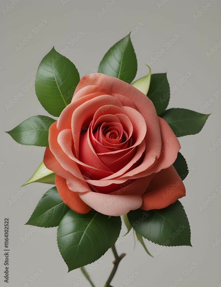 Fototapeta premium Stunning Pink Rose - Symbol of Grace and Love