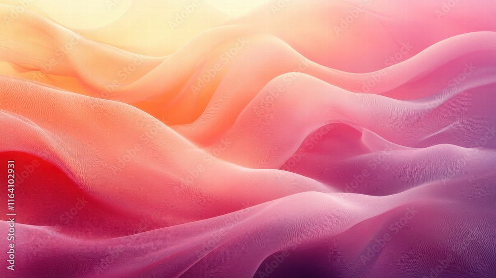 Obraz premium Abstract waves in soft pastel colors create a serene and calming visual effect.