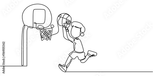 Man Playing Basketball. Representing Agility, Skill, and Teamwork in Sports