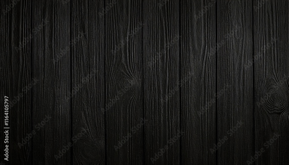 Naklejka premium Dark Wooden Planks Background Texture: A Deep Black Wood Surface