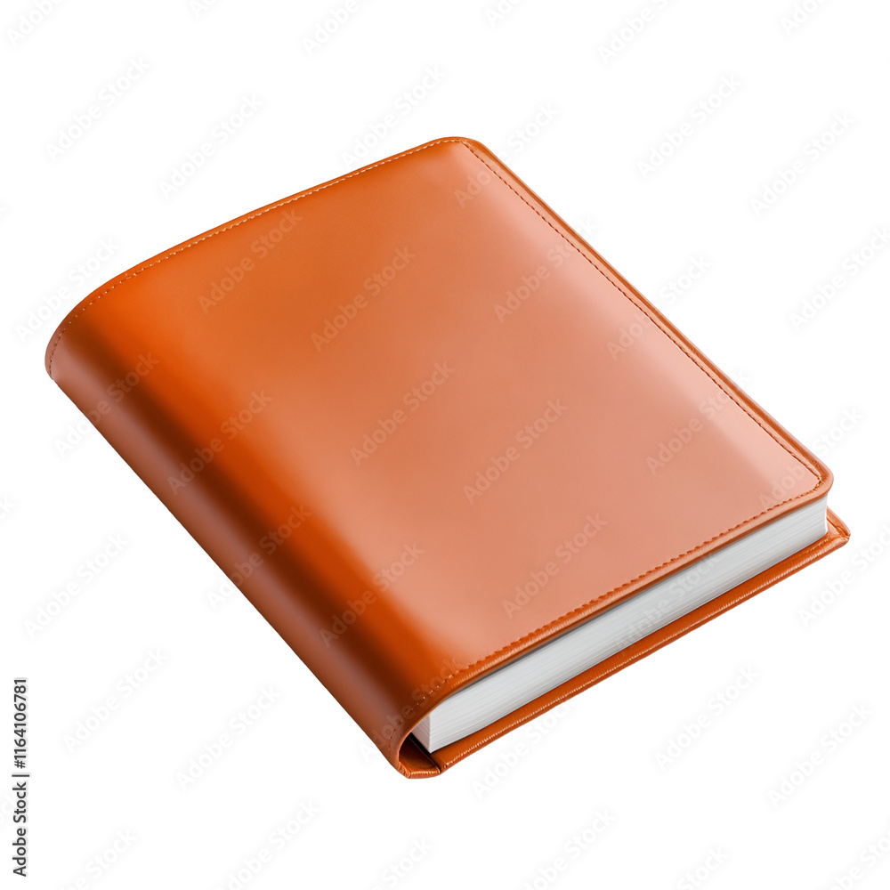 Leather notebook with a sleek design, perfect for business and personal use. transparent background. Leather notebook with a sleek design, perfect for business and personal use. transparent background.