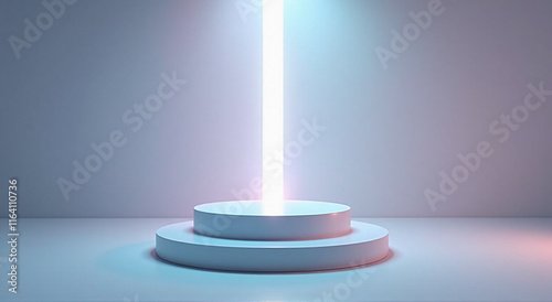 light, candle, isolated, white, light, 3d, blue, object, podium, red, candlestick, flame, vector, abstract, ufo