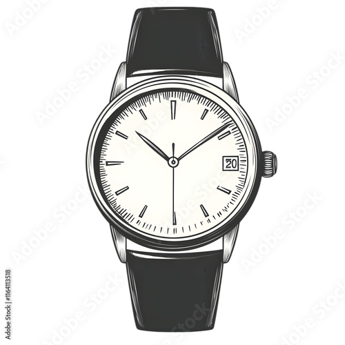High Quality Watches Stainless Steel Mens Watches on wight background
