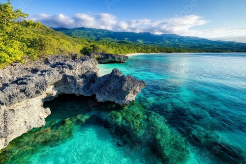 A picturesque shot of Lover Leap in Jamaica, with dramatic cliffs and a panoramic ocean view photo