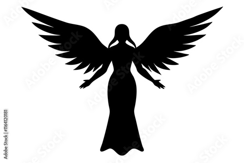 silhouette of a angel