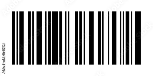 Barcode vector icon. Code stripes sticker, Barcode label illustration. Bar code design for product. photo