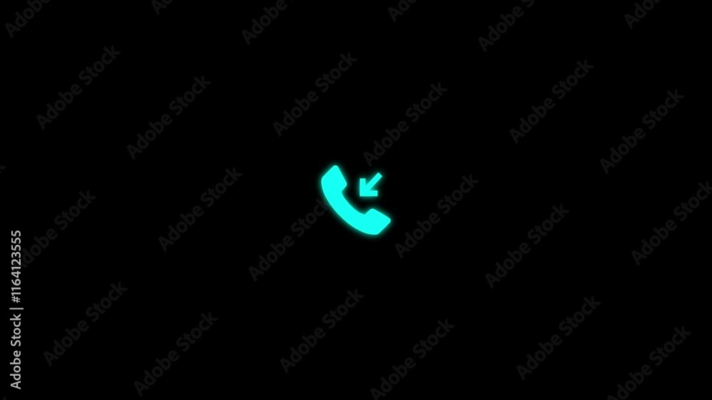 Incoming call icon animation.call icon with arrow icon incoming call concept.ringing phone icon Ideas for talking to support concept.