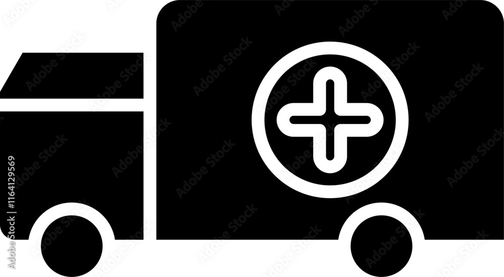 Fototapeta premium Ambulance black