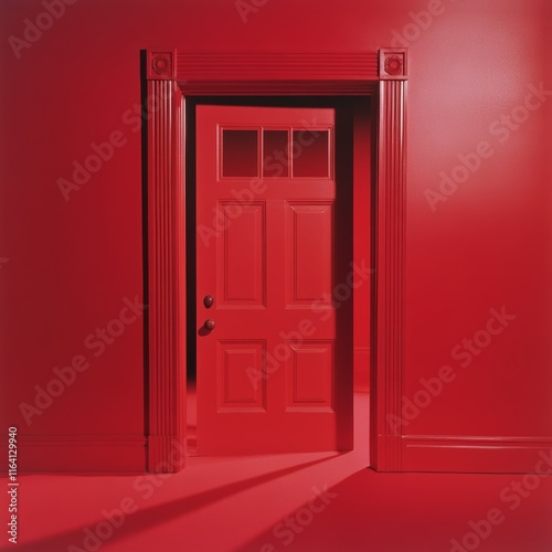 Red Doorway to a New Beginning