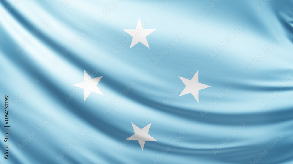 Micronesia flag picture, close-up shot of symbol of micronesia islands nation, oceania, animated flag background photo, 3D photo of a flag, national symbol of the people, patriotism, full screen Micronesia flag picture, close-up shot of symbol of micronesia islands nation, oceania, animated flag background photo, 3D photo of a flag, national symbol of the people, patriotism, full screen