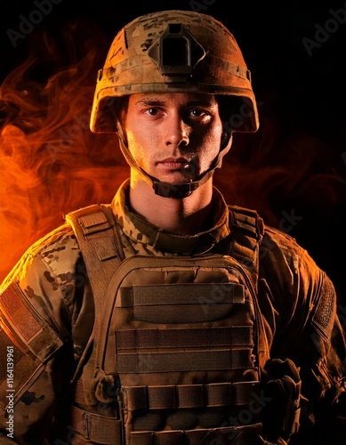 Obraz na płótnie soldier in uniform w salonie