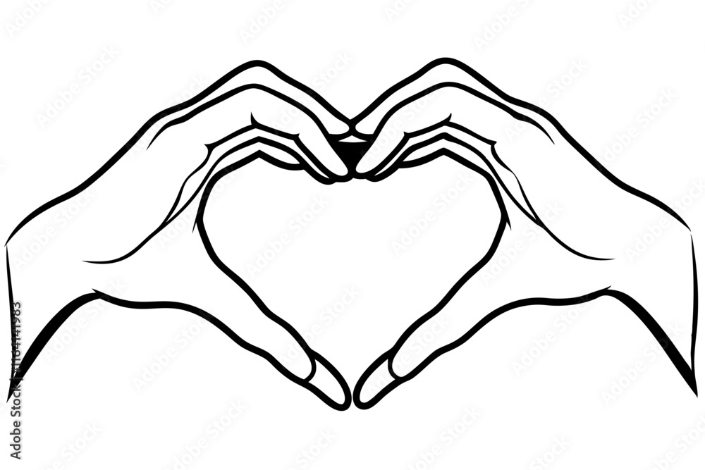 Fototapeta premium Two hands forming a heart shape