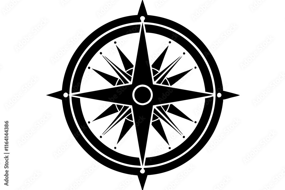 navigation compass icon, modern vector isolated on white background. navigation compass icon, modern vector isolated on white background.
