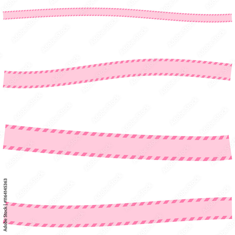 上下に斜めのライン模様が入ったテープ
