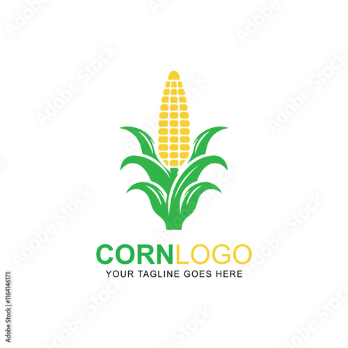 Corn farm logo template, corn vector icon.