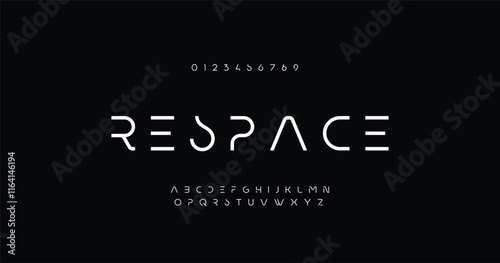 Creative modern technology alphabet fonts. Abstract typography urban sport, techno , fashion, digital, future creative logo font. vector illustration
