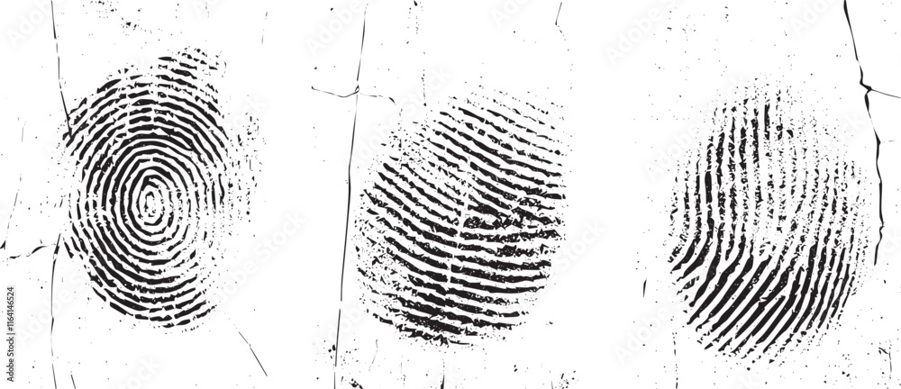 fingerprint isolated on white, Fingerprint / Fingerprint on white background, digital retouch.