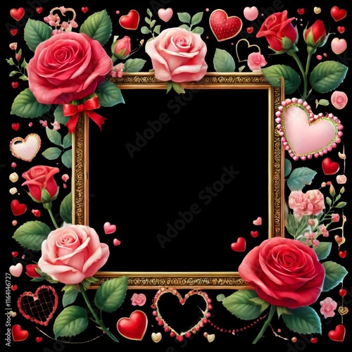 Flower pattern with transparent background