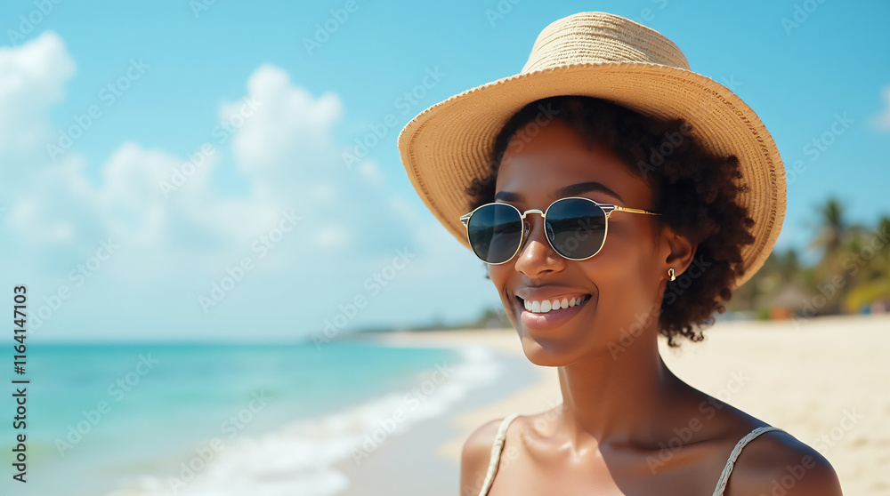 pretty black woman on the beach pretty black woman on the beach