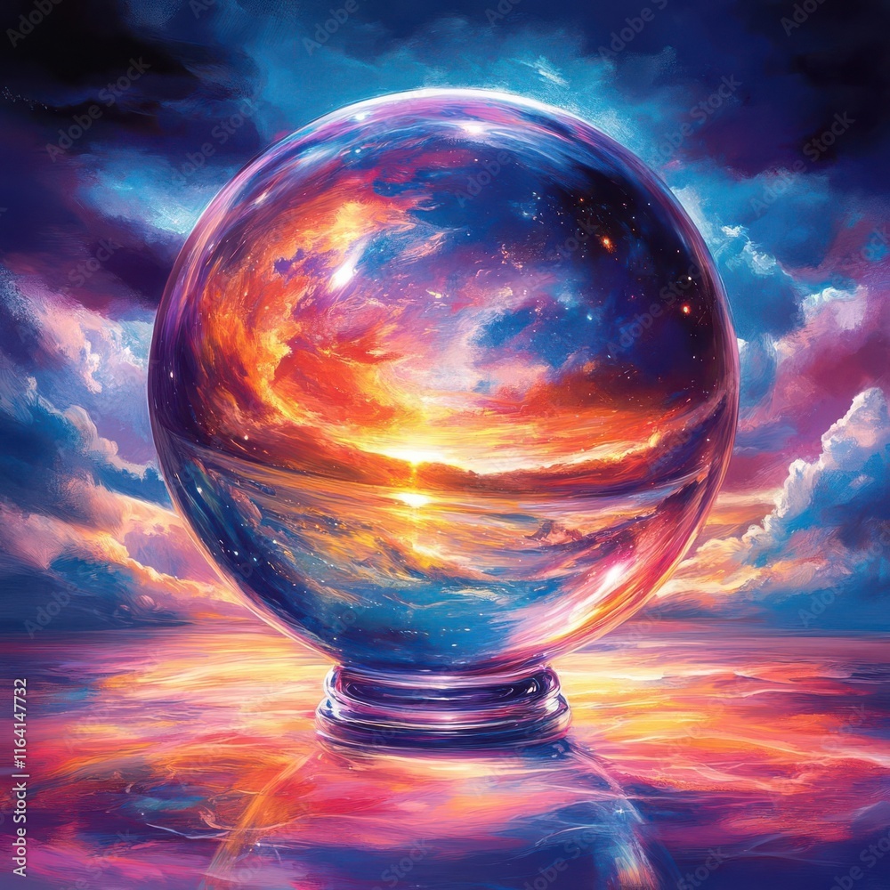 Choose a crystal ball reflecting health, relationships, and success Choose a crystal ball reflecting health, relationships, and success